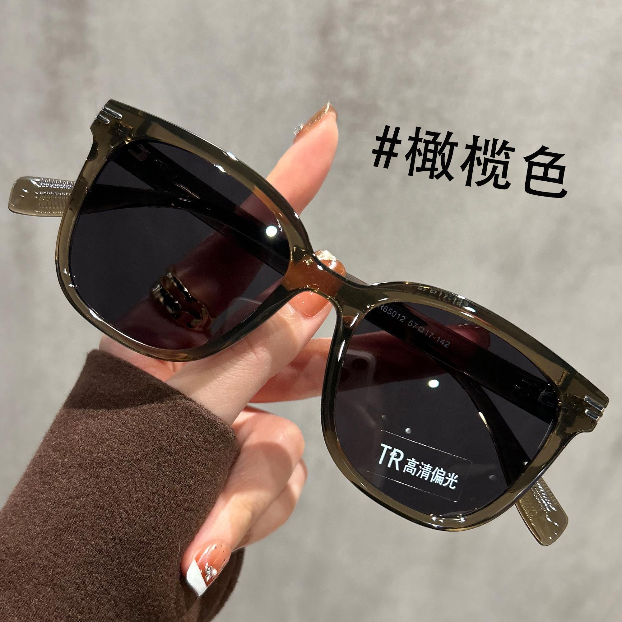 超轻TR90橄榄墨镜女款2025新款高级感开车专用防紫外线偏光太阳镜