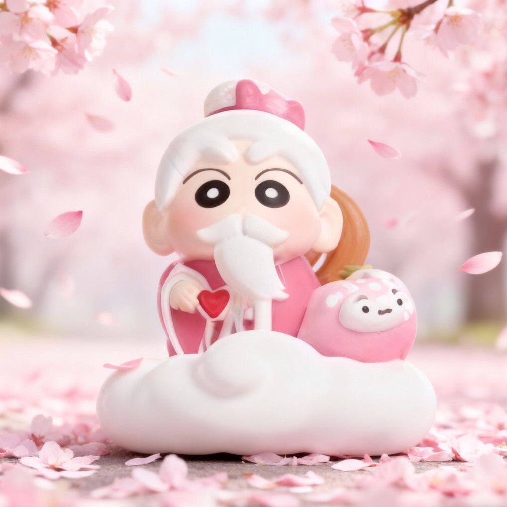 月老蜡笔小新手办潮玩公仔玩偶周边可爱少女心桌面摆件女生日礼物