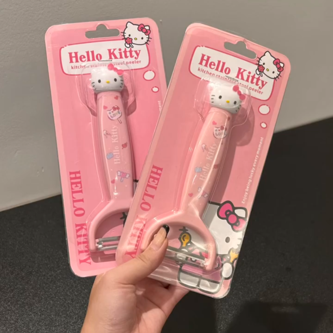 Kitty不锈钢削皮刀新款日系可爱少女水果刀卡通厨房水果去皮家用