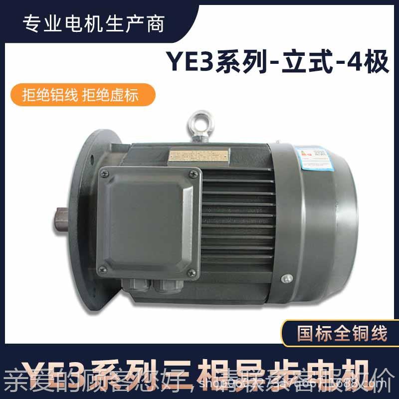 立式三相电机4极1.5/.2/2/4/5.5/7.684815/11W380V三相异步电3动