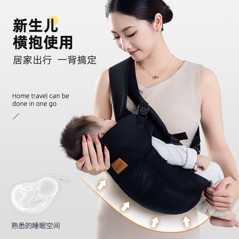 韩国KONNY抱婴袋婴儿前后两用外出简易小月龄宝宝横前抱式轻便透图片