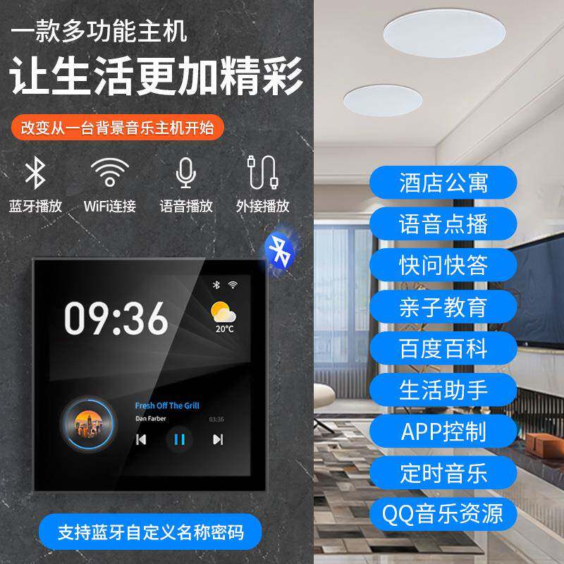 智家能用背景音乐主机家庭酒店天花响套装配h音ivi惠威吸/gwu顶喇