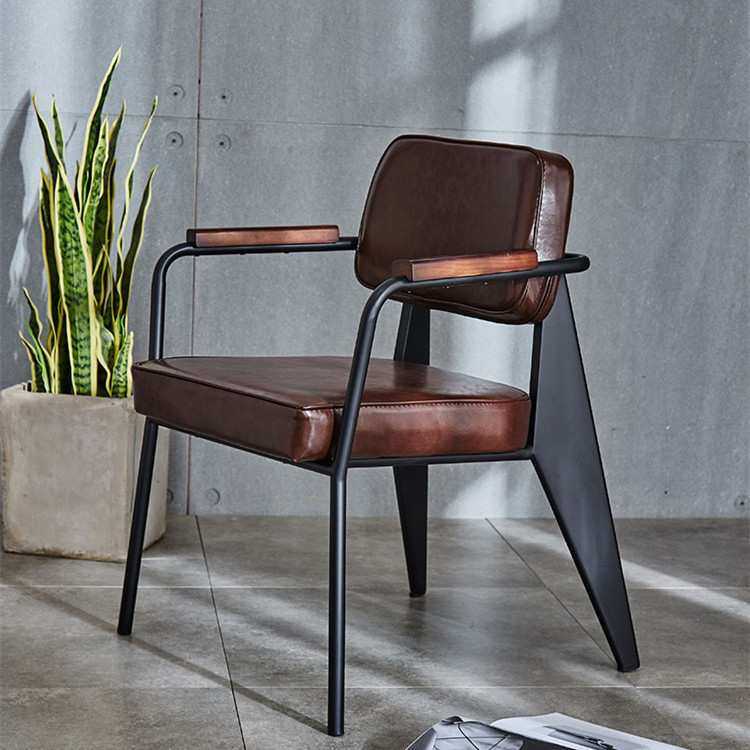 北欧复古皮艺舒适餐椅商用接待软垫会议椅子工业酒吧酒馆扶手椅子,金属材料及制品,其他金属制品,淘宝优惠券,粉丝福利购,淘宝优惠卷