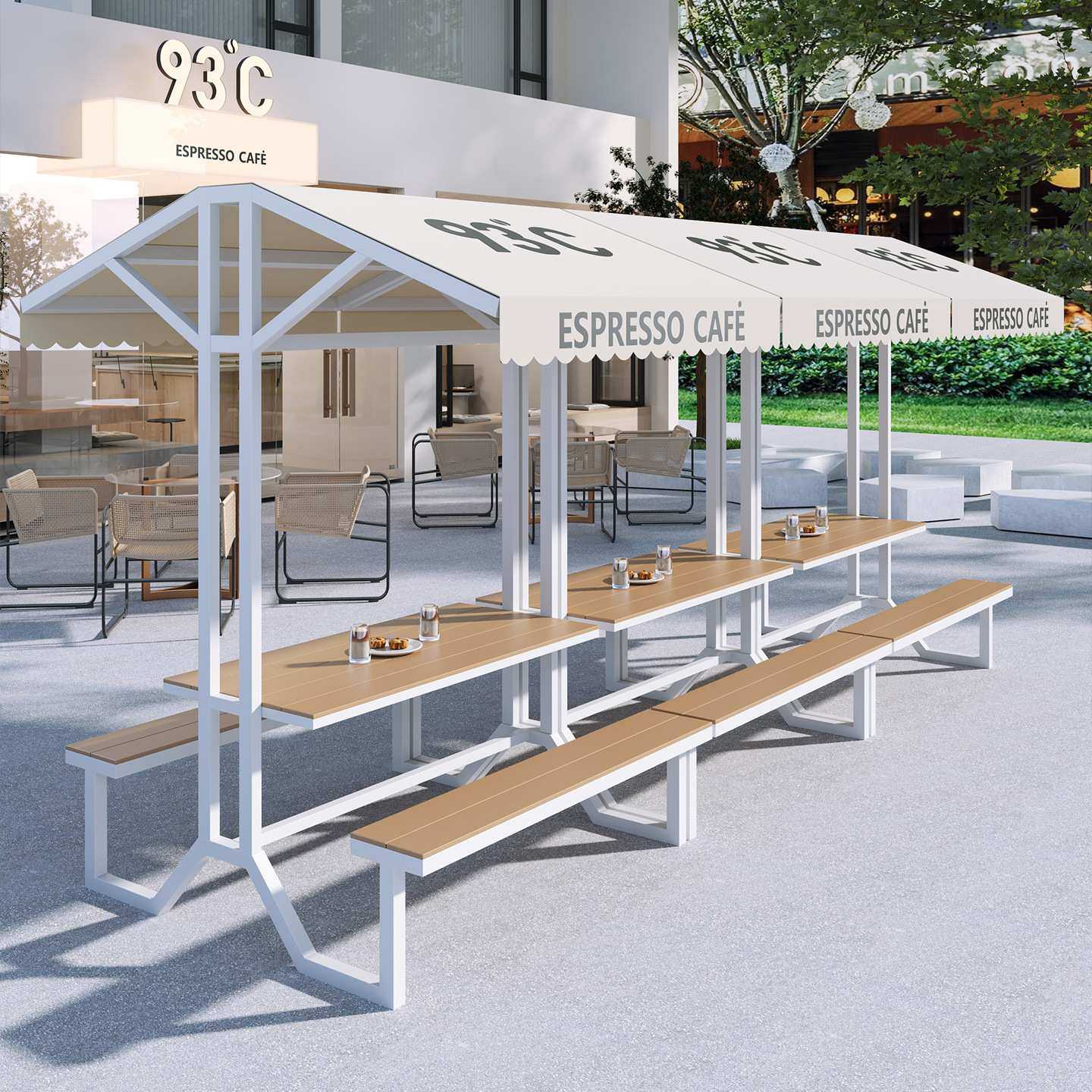 户外连体桌椅组合室外庭院花园广场塑木餐桌奶茶店外摆休闲餐桌椅,机械设备,其他机械设备,淘宝优惠券,粉丝福利购,淘宝优惠卷