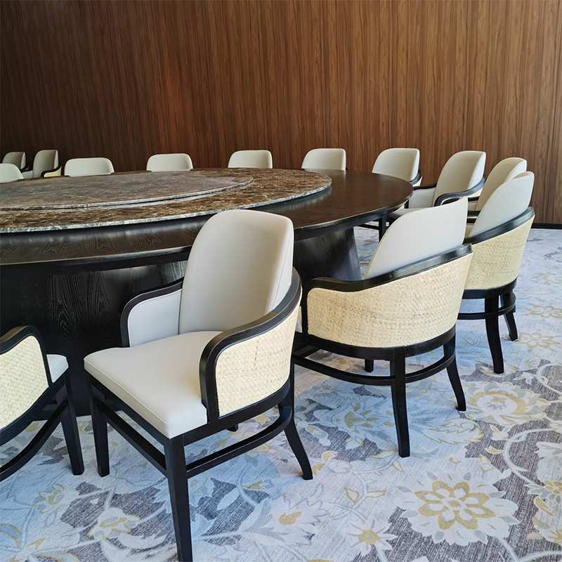 实木餐椅北欧坐垫靠背材质可选实木椅酒店餐厅简约藤编靠背椅