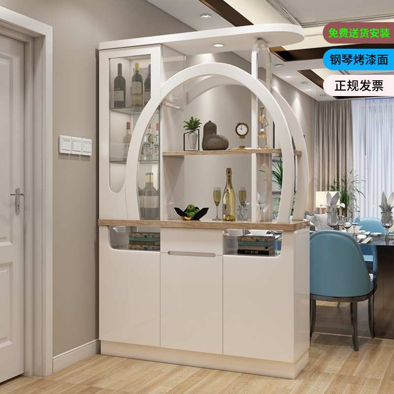 门厅玄关柜隔断客厅遮挡双面屏风鞋柜一体入户门简约间厅柜装饰柜