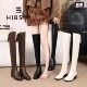 槿奢长筒靴圆头设计小个子显瘦时尚 冬季 长筒百搭加绒过膝弹力女靴