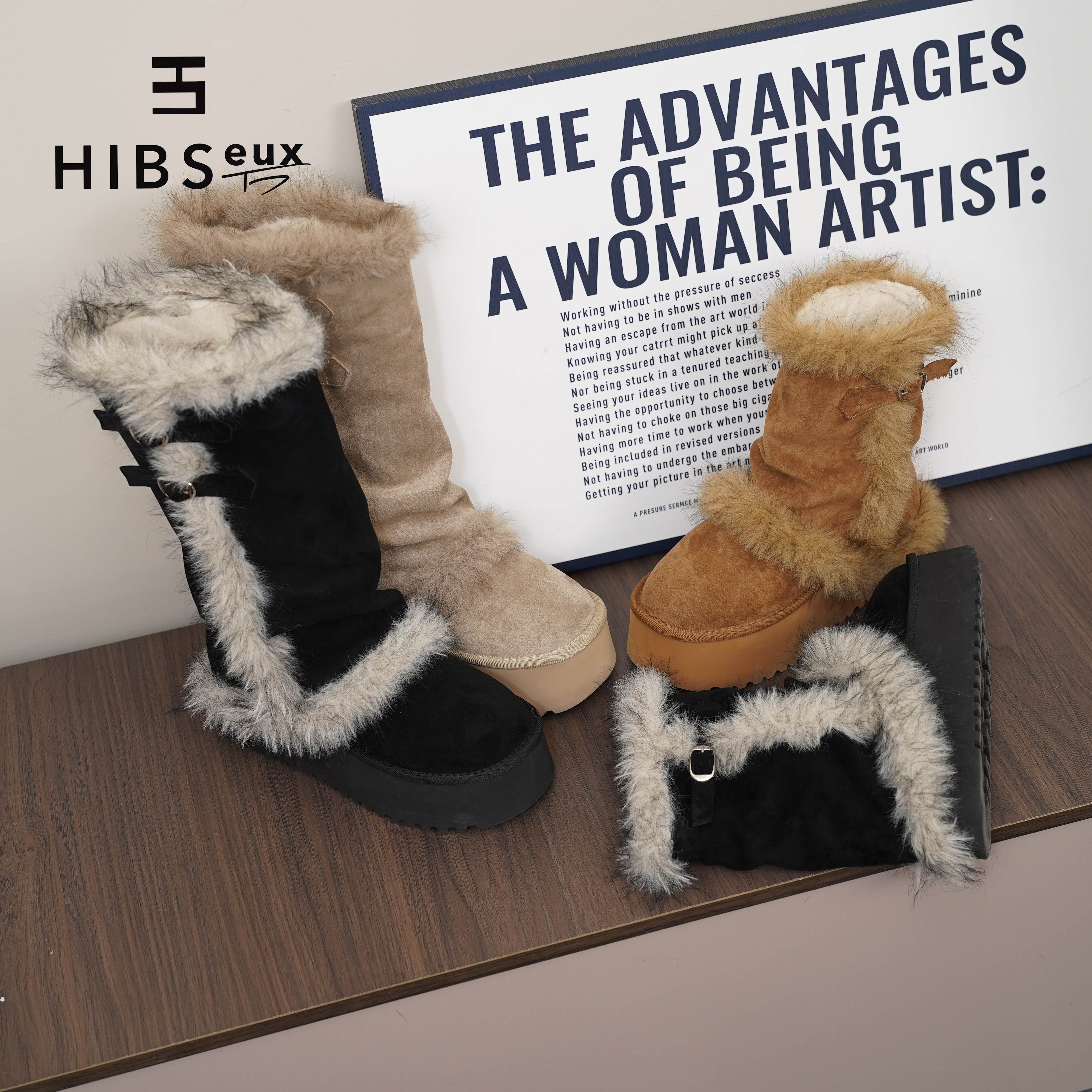 复古毛毛长筒雪地靴女加绒圆头高筒靴子短靴长靴保暖冬季棉鞋女,女鞋,时尚雪地靴,淘宝优惠券,粉丝福利购,淘宝优惠卷