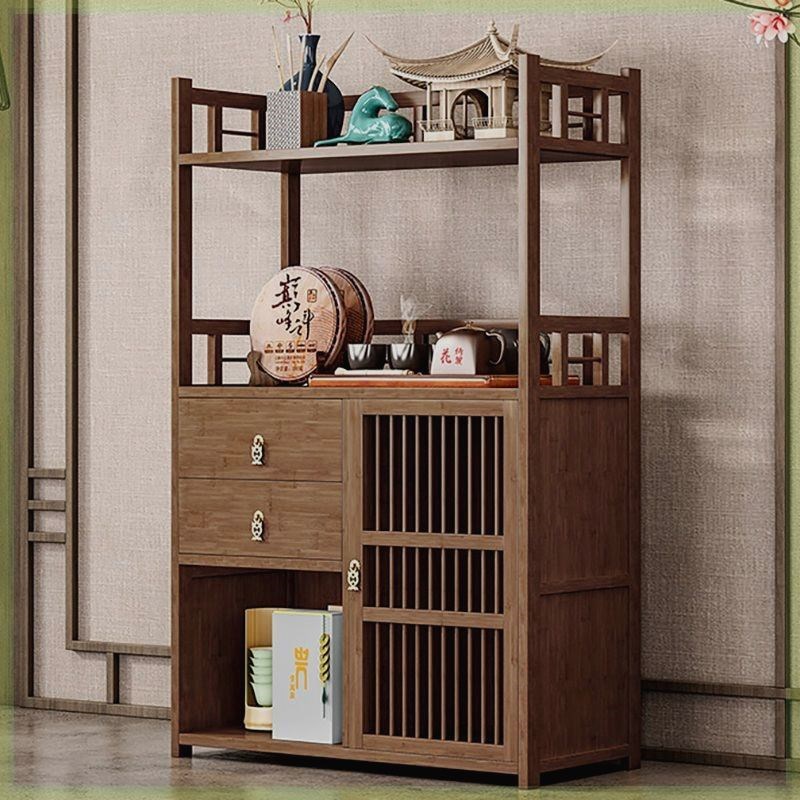 茶桌柜边柜茶柜茶水柜茶台茶桌侧边E柜置物架实木办公室茶具茶叶