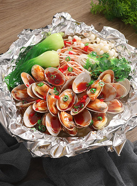 仿真开心锡纸花甲粉模r型花甲粉模具花甲米线烤粉丝食品食物模型