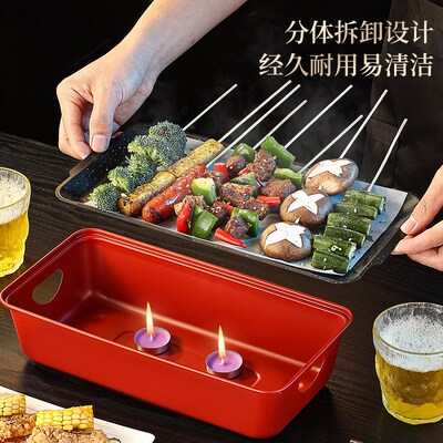 烧烤保温炉商h用热串神器加热保温盘木炭酒精蜡烛用刻店名烧烤店