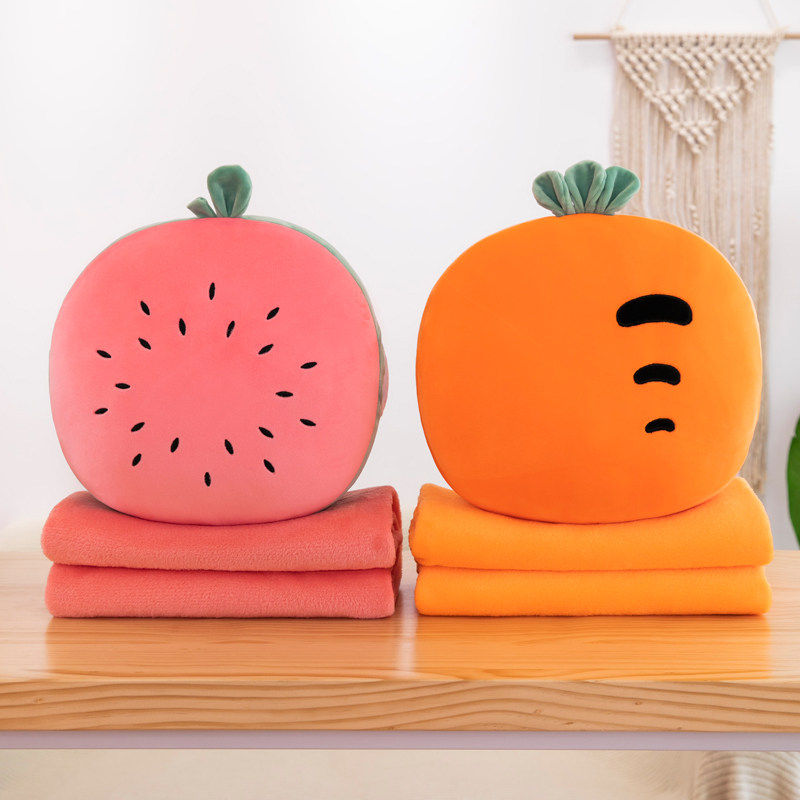 新款夏季水果空调被抱枕女生睡觉靠垫可爱毛毯办公室午睡枕头沙发,居家布艺,抱枕被,淘宝优惠券,粉丝福利购,淘宝优惠卷