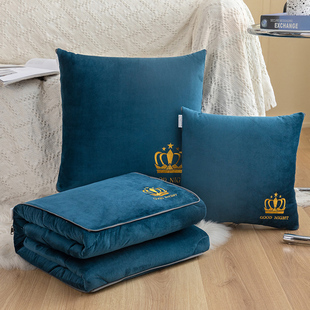 加厚抱枕被c子两用折叠车载靠垫枕头被冬季珊瑚绒办公室午休空调