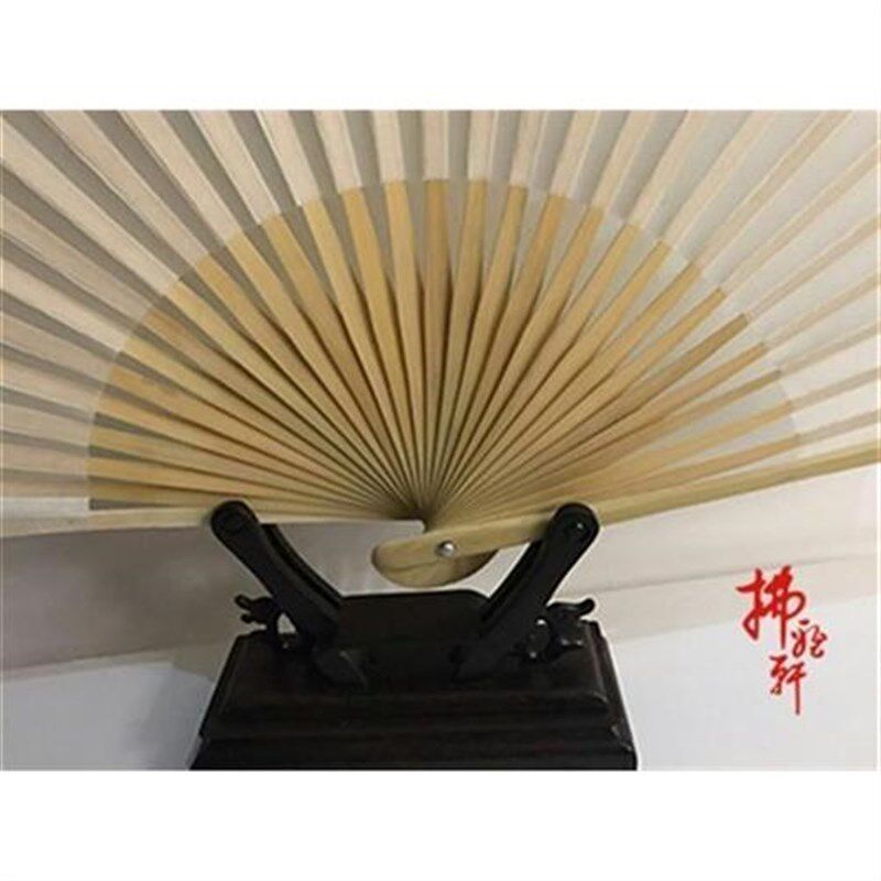 手工扇/荣昌折扇/8-10寸平夹黑白色真L丝绸扇/全手工/送礼佳品