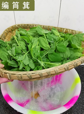 竹筲箕农家竹编制品青篾簸箕竹筛子洗菜沥L水沥米竹篮火锅饭店家
