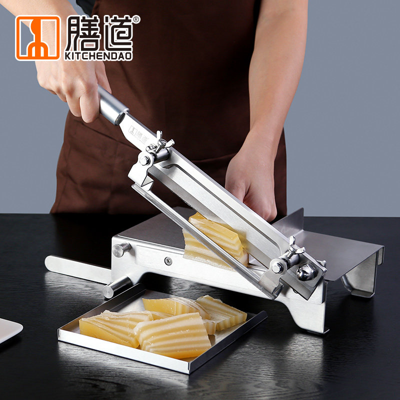 阿胶糕切刀牛轧糖切块机s药材铡刀家用小型切片机糕点年糕冻肉片