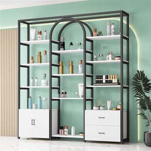 化妆品陈列架美甲货品o展示架美容院产品展柜商用落地展架多功能