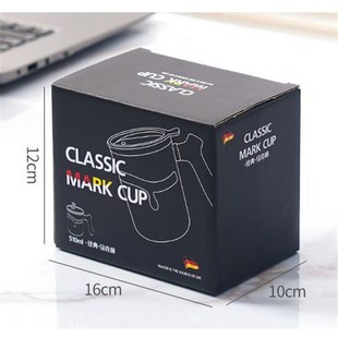 双层防烫防摔水杯家用办公室咖啡杯礼 316不锈钢马克k杯带盖茶杯