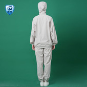 防静电工作服涤j棉透气防尘食品工厂生产车间制药连帽分体男女薄