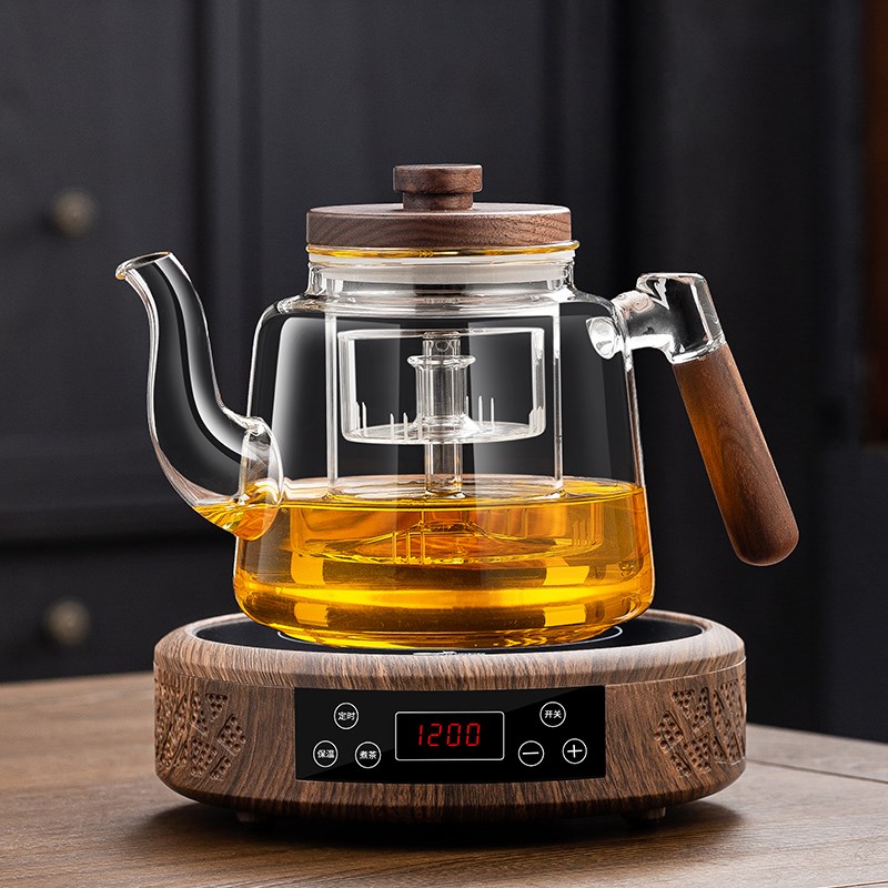 新款高档玻璃茶壶加厚高硼硅烧y水壶电陶炉专用耐高温煮茶器蒸茶