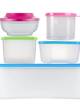 特百惠保鲜盒食品级塑料收纳盒便携外出便当盒冰箱专用保鲜储藏盒