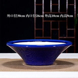 高档紫砂圆盆特大号莲q花盆景盆多肉绿萝盆栽白泥青瓷釉冰裂石湾