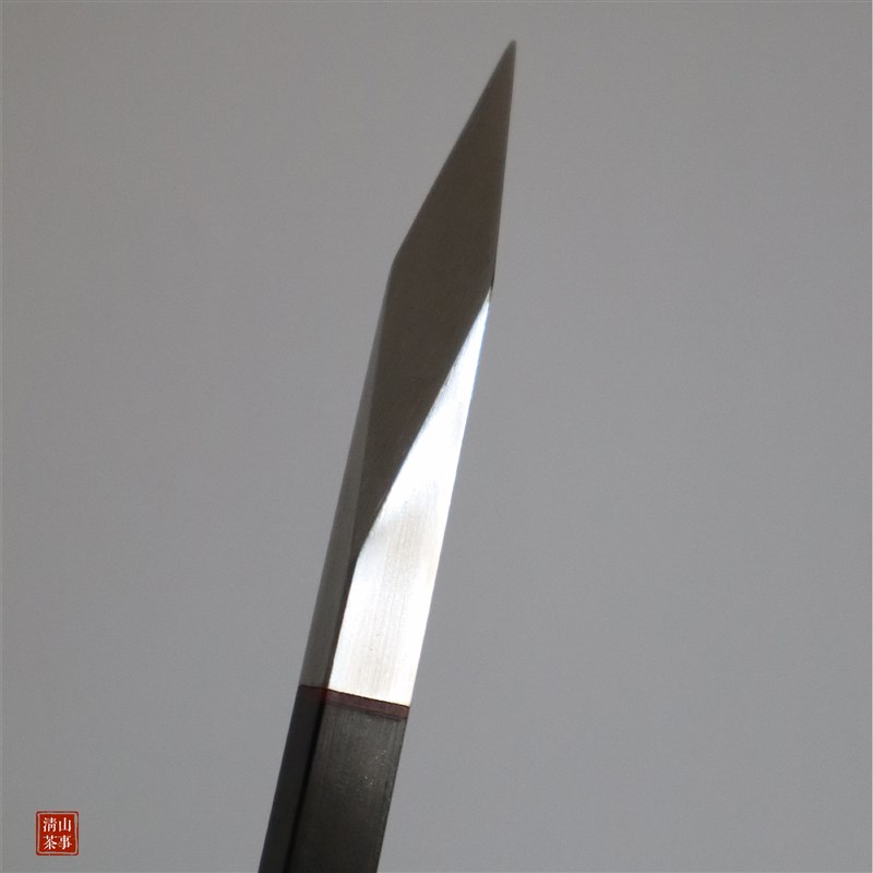 清山茶事g四方茶刀红黑木不锈钢撬茶利器