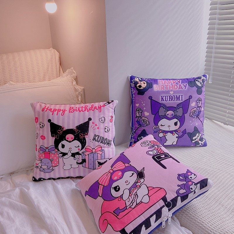 可爱梦幻小恶魔库洛米靠枕腰靠z多功能二合一抱枕毯子车载靠垫被,居家布艺,抱枕被,淘宝优惠券,粉丝福利购,淘宝优惠卷