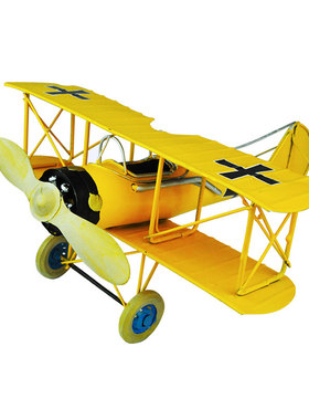 复古飞机美式二战模型铁艺工艺品摆设家居客厅小摆Y件酒柜装饰品