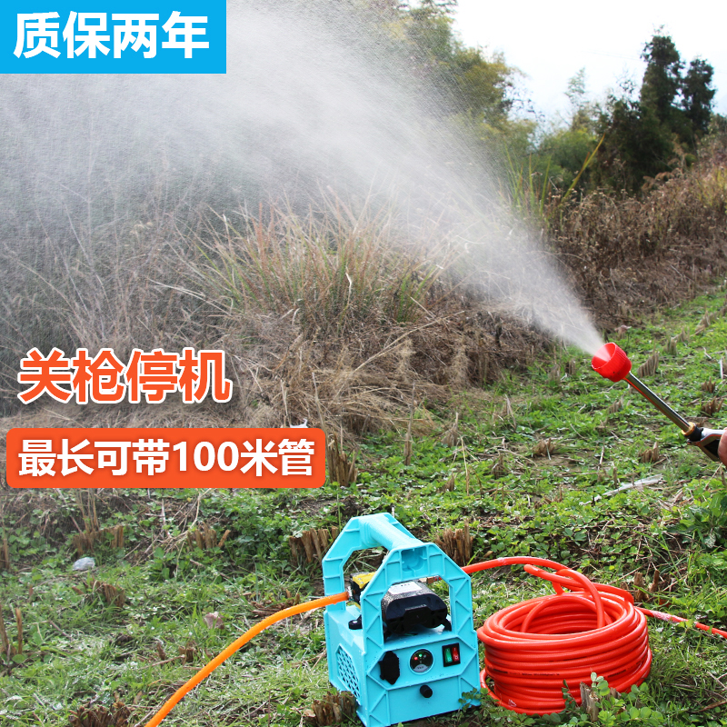 12V农用电动喷雾器手提式消毒充电果树打药N机抽水洗车机高压双泵