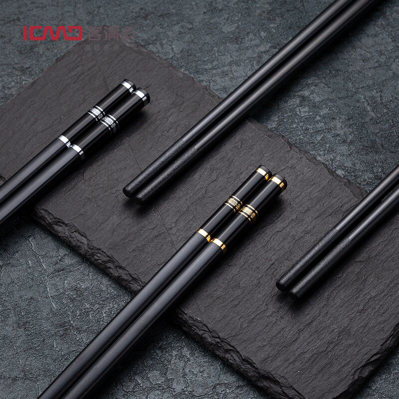 筷子家用家庭高档高档合金筷子10双套装K日式快子防滑防霉耐高温