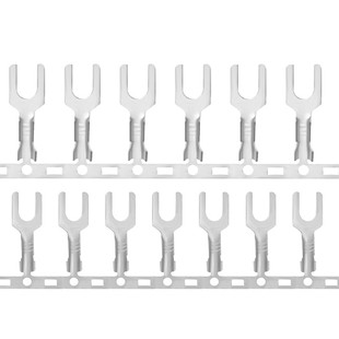 插簧直V带端头母式 5.2叉型连带冷压接线端子插拔式 铜鼻子 4.2 3.2