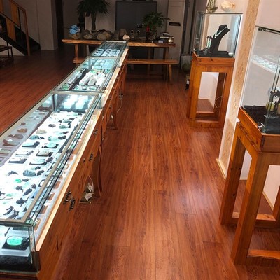 复古实木珠宝展示柜玉器翡翠古玩博物馆展示柜台R首饰柜饰品展示