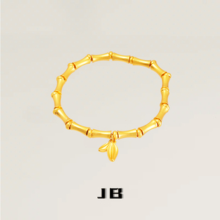 古法传承竹节手链女新款高级感沙金仿真黄金手链简约百搭时尚手镯
