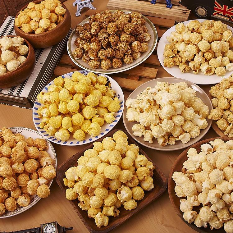 全自动爆花机价格食品厂规模QKF花炒 爆米花锅 自动出料裹糖米爆