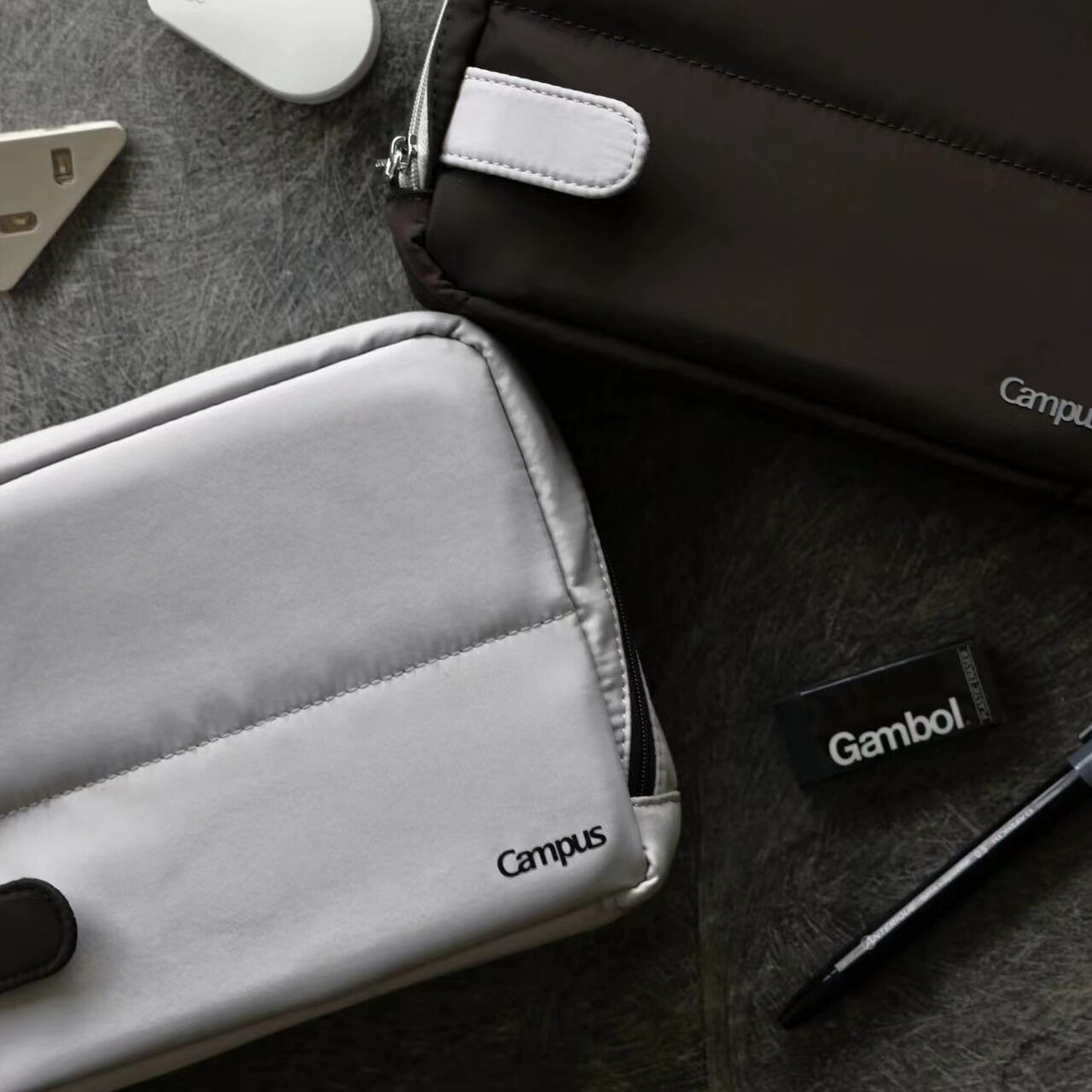 日本kokuyo国誉Campus收纳包大容量HACO新款纯色多功能笔袋包中包