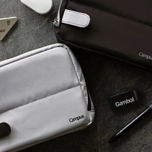 日本kokuyo国誉Campus收纳包大容量HACO新款纯色多功能笔袋包中包