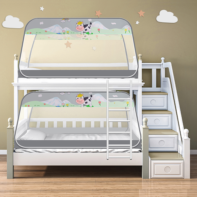 免安装蚊帐宿f舍单人0.9m子母床双层高低铁架实木床上下铺1.2米1.