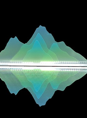 发光亚克力透明假山造景室内酒B店大堂营销中心售楼处艺术装饰品