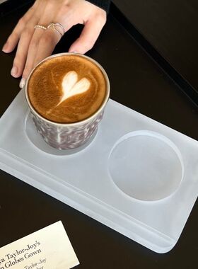 亚克力咖啡d杯带孔托盘威士忌红酒杯托盘杯垫品鉴杯托磨砂雾面杯