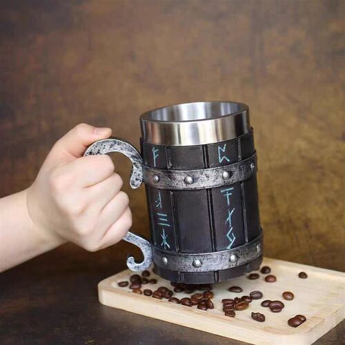 稀奇古怪a啤酒杯木桶杯不锈钢怪异喝酒杯子高级感扎啤杯摔不烂水