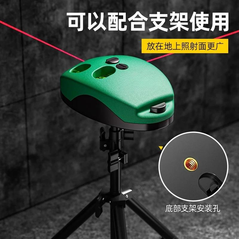 【激光水平仪】90度红光双线直E角电子地线墨斗自动投线仪