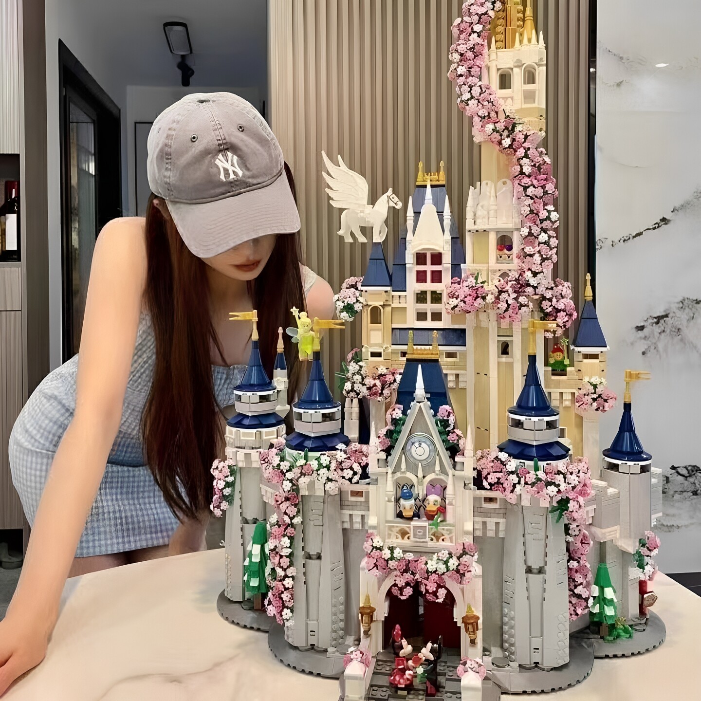 樱花迪士尼城堡积木3D立体高难度巨大型成人版玩具摆件女生日礼物