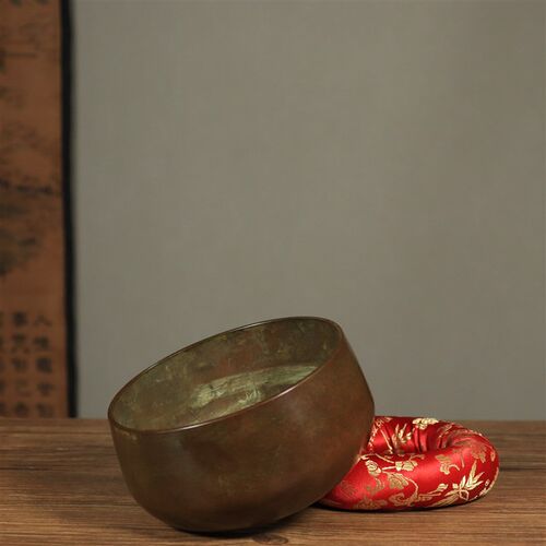 纯铜罄铜钵佛f音碗钵法器颂钵佛音碗铜磬瑜伽疗愈佛音冥想钵
