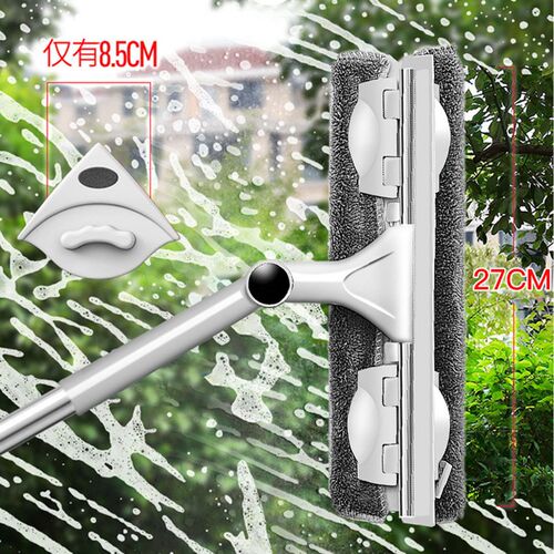 擦窗器擦玻璃伸j缩杆家用双面搽刷高楼窗户刮洗器地刮清洁工具