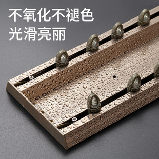 双轨A静音直轨铝合金导轨滑轨窗帘杆滑 加厚重型连体窗帘轨道顶装