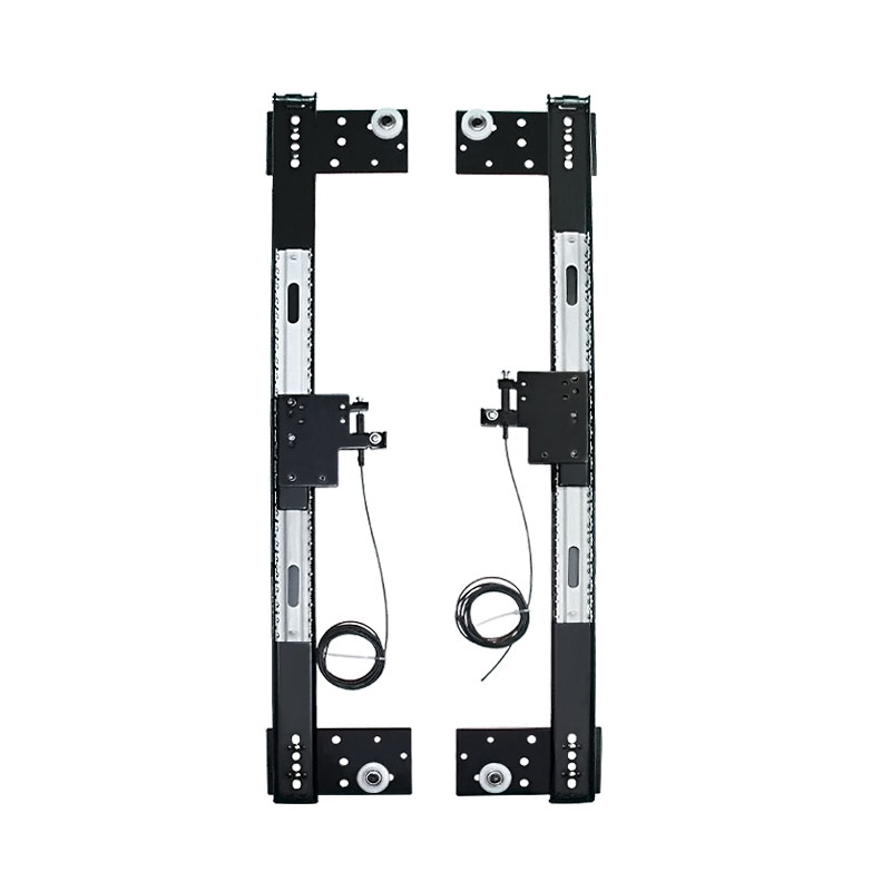 衣柜橱柜隐藏滑轨折叠侧插式伸缩导轨五金回旋门静V音推拉全套配