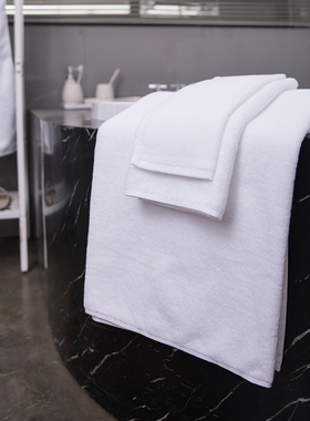 美容院足疗浴室会所铺p床专用白色全棉大浴巾1米*2米厚毛巾被