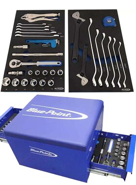 蓝点工作凳实耐宝snapon蓝z点汽修推车移动工具箱多功能收纳方案