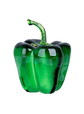 红黄绿色水晶青椒摆件辣椒家居客厅办公室新居桌面植物Z创意装饰